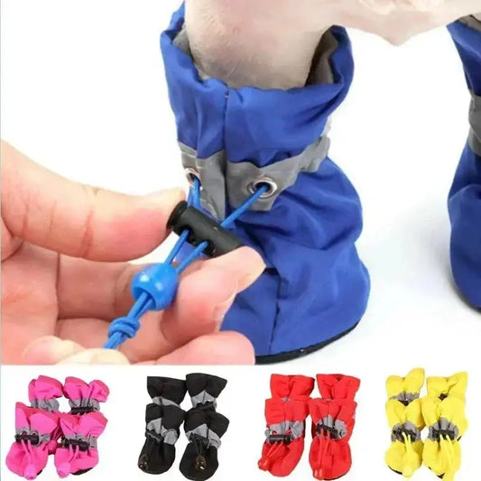 Waterproof Dog Boots Anti-Slip Warm Paw Protectors